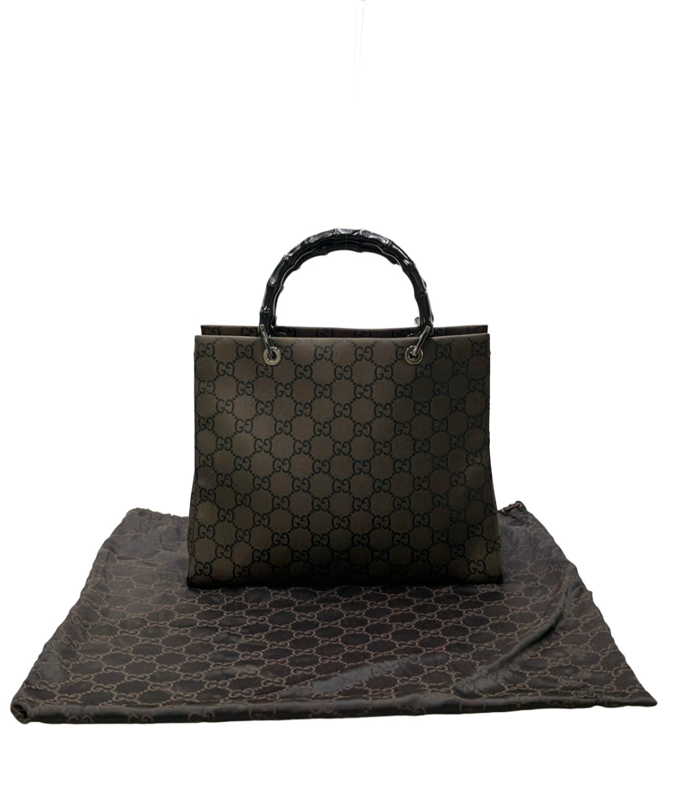 GUCCI トートバッグ ナイロン キャンバス バンブー 002 1010 002404 レディース グッチ