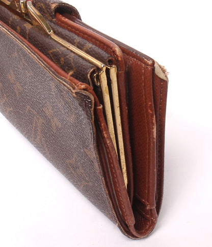 訳あり LOUIS VUITTON 二つ折り財布 がま口 ポルトフォイユ ヴィエノワ モノグラム M61673 レディース ルイ・ヴィトン