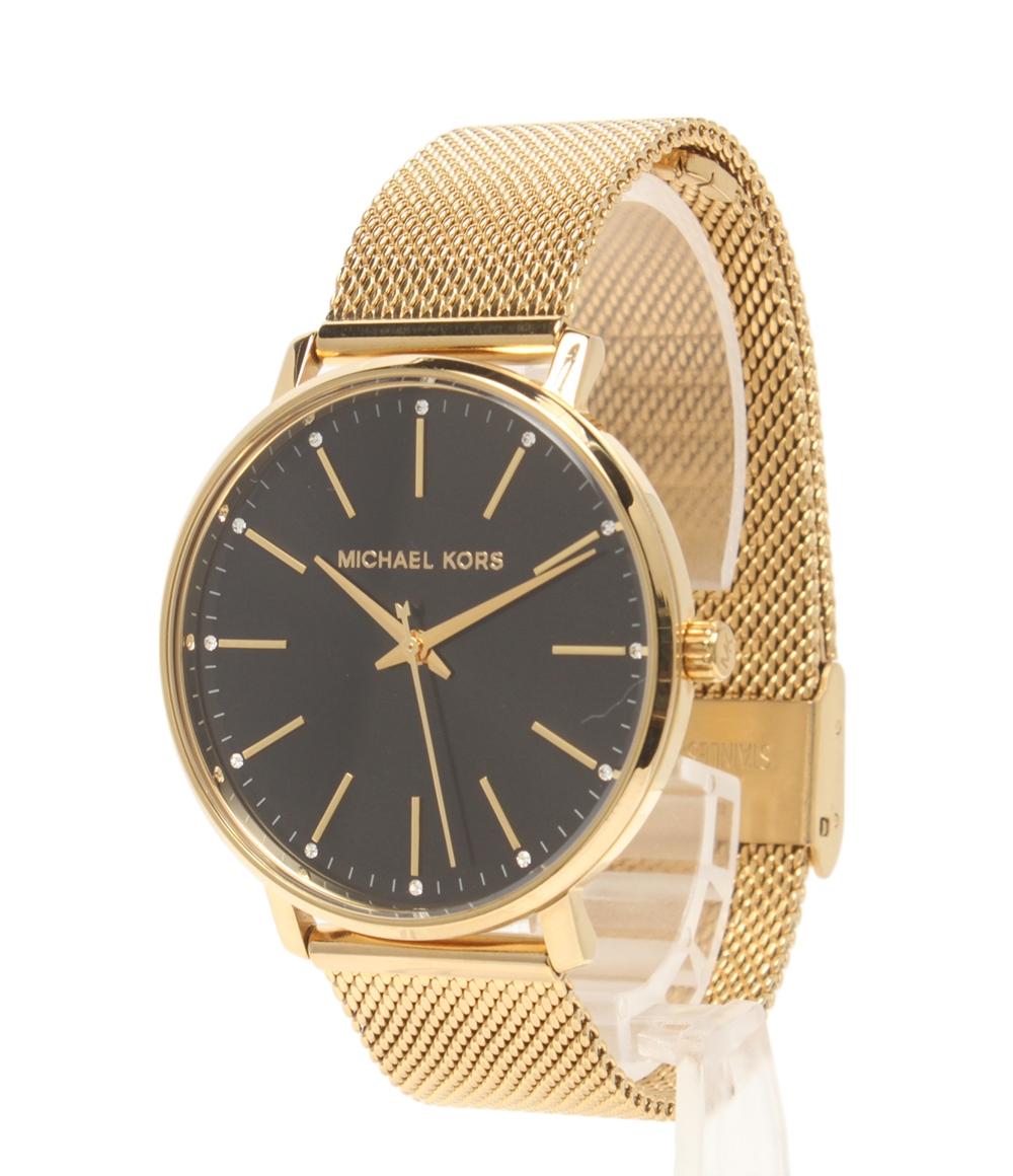 美品 マイケルコース 腕時計 クオーツ ブラック MK-2747 ユニセックス MICHAEL KORS