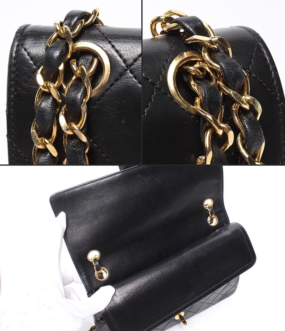 CHANEL チェーンショルダーバッグ ゴールド金具 ラムスキン ダブルフラップ ダブルチェーン 0番台 マトラッセ25 レディース シャネル