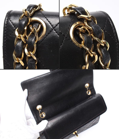 CHANEL チェーンショルダーバッグ ゴールド金具 ラムスキン ダブルフラップ ダブルチェーン 0番台 マトラッセ25 レディース シャネル