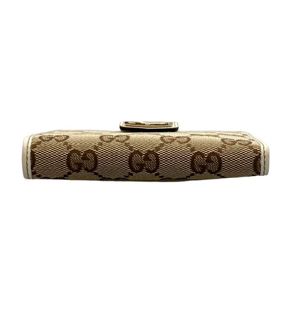 美品 GUCCI Wホック二つ折り財布 GGキャンバス 203549 4276 レディース 