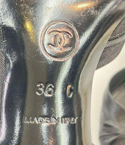 CHANEL オープントゥパンプス サテン ココマーク レディース SIZE 36 C (23.5cm) シャネル