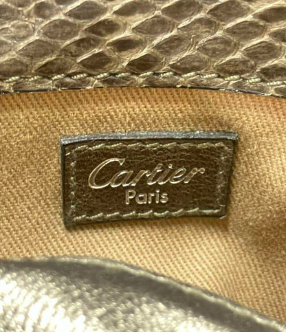 カルティエ パイソンレザーワンショルダーバッグ 肩掛け レディース Cartier