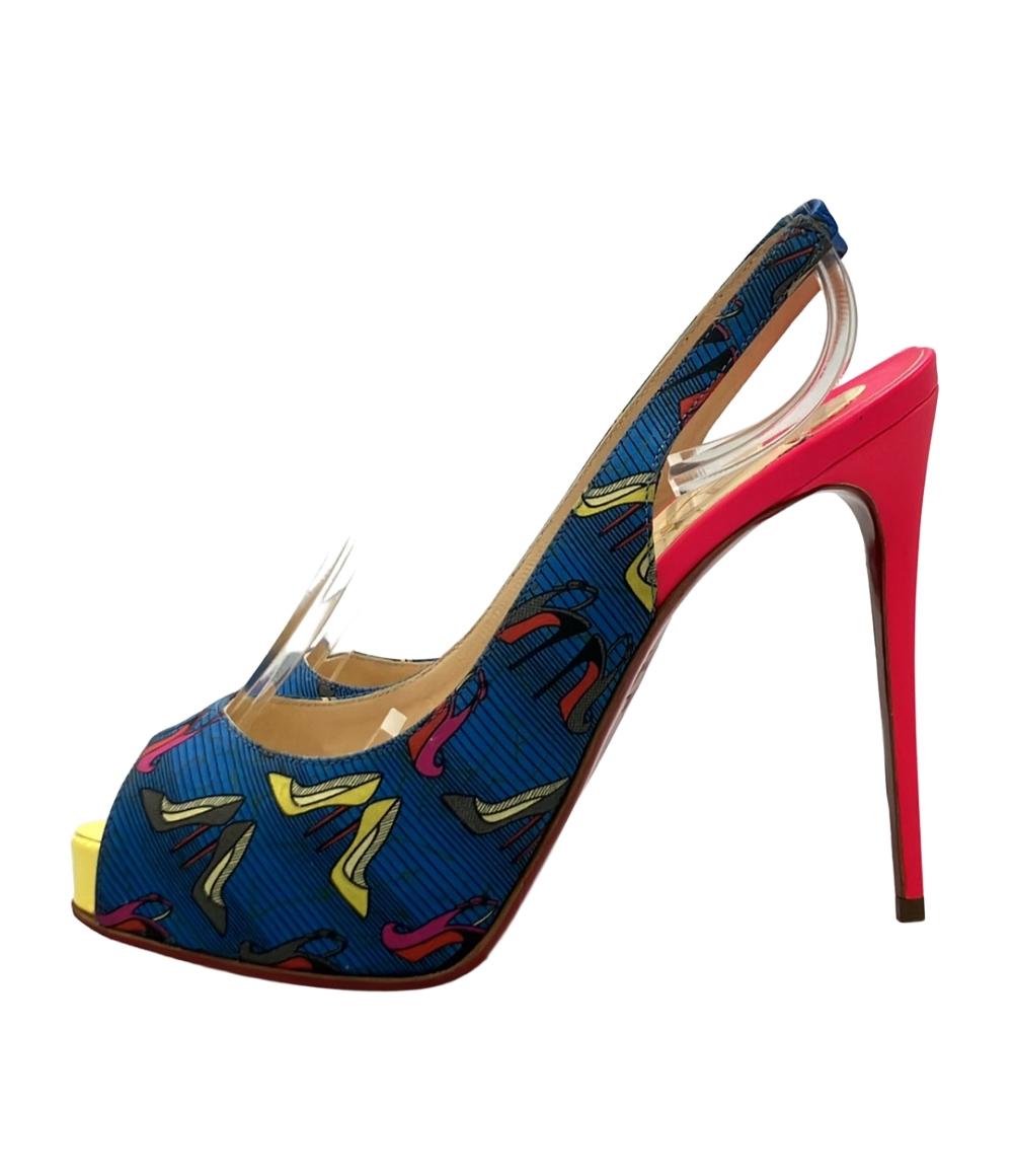 Christian Louboutin オープントゥバックストラップサンダル 