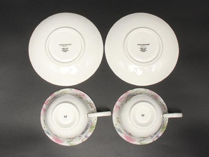 美品 WEDGWOOD カップ＆ソーサー 2客セット ペア スウィートプラム ウェッジウッド