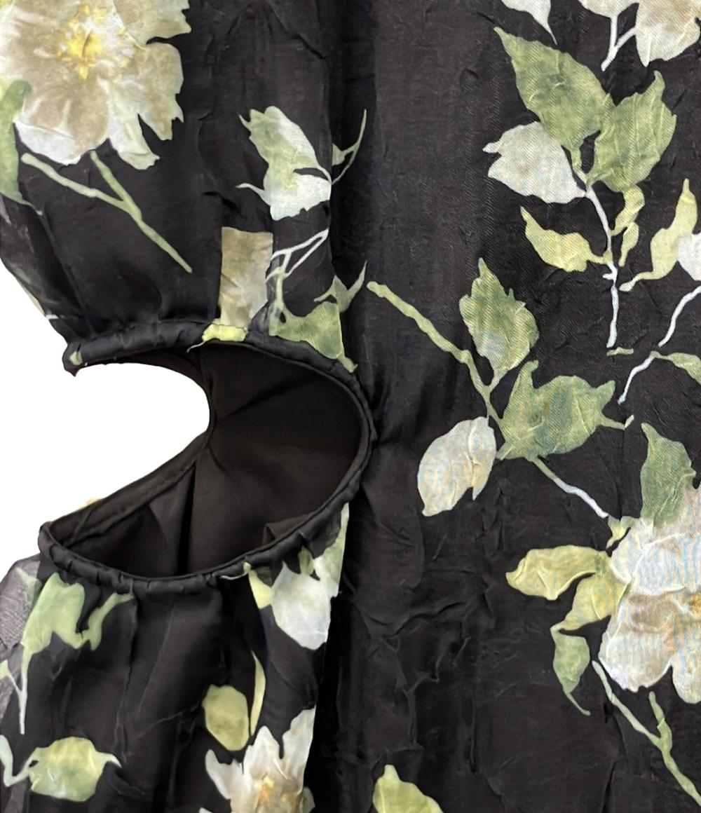 美品 CLANE 半袖ワンピース SHEER FLOWER MINI PUFF 25SS レディース SIZE 1 (S) クラネ