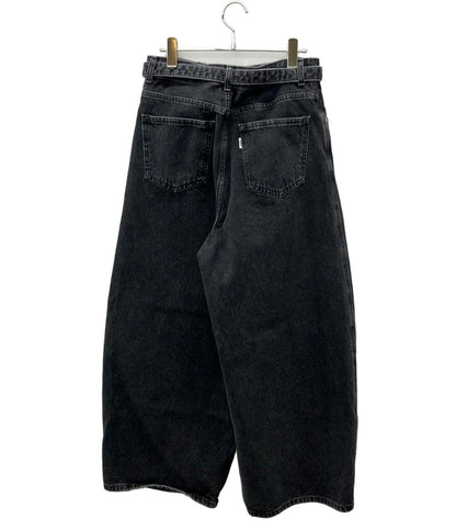 ETRE TOKYO EDWIN デニムパンツ ベルベット ワイド EDWINコラボ 1225220108-0 レディース SIZE S エトレトウキョウ エドウィン