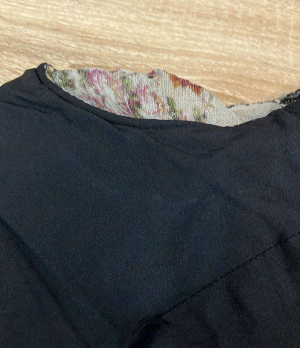 DOLCE & GABBANA 長袖ワンピース シルク シフォンスリーブ ツイード切替 ひざ丈 F6BG8T レディース SIZE 40 (S) ドルチェアンドガッバーナ