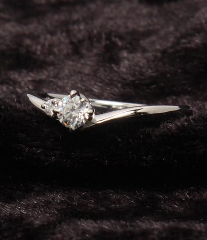美品 ニワカ リング 指輪 Pt950 ダイヤ 0.181ct ダイヤ 0.04ct相当 レディース SIZE 12号 NIWAKA