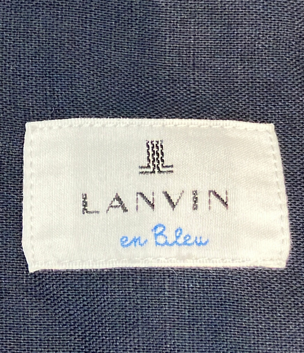 LANVIN 半袖シャツ リネン 七分袖 スキッパー LB-6A メンズ SIZE 48 (L) ランバン