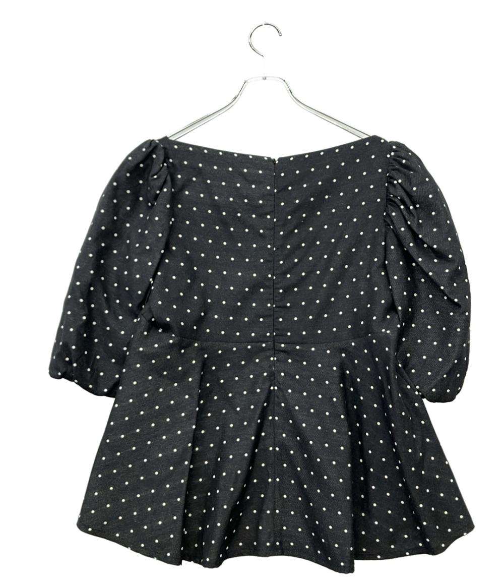 macgraw 半袖 パフスリーブドットブラウス レディース SIZE 42 (L) マックグロー