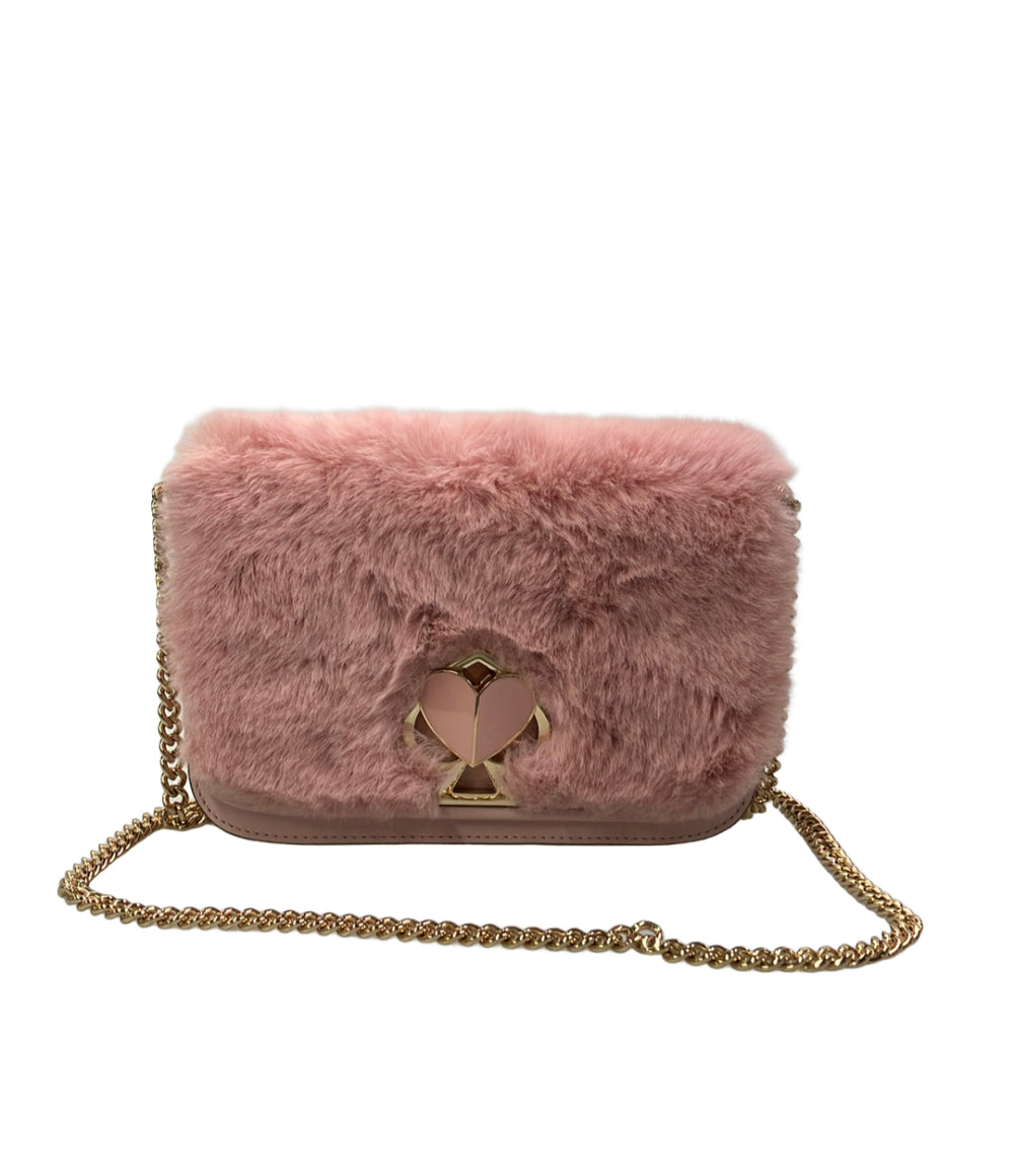 Kate Spade ショルダーバッグ 斜め掛け ファー チェーン レディース ケイトスペード