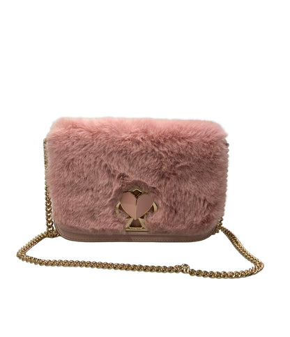 Kate Spade ショルダーバッグ 斜め掛け ファー チェーン レディース ケイトスペード