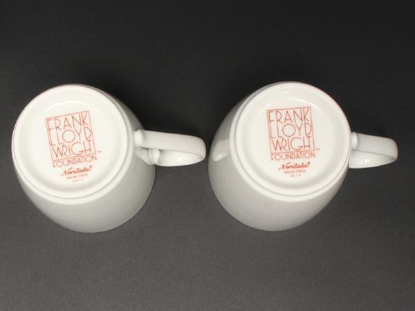 美品 Noritake マグカップ 2点セット ペア フランク ロイド ライト ノリタケ