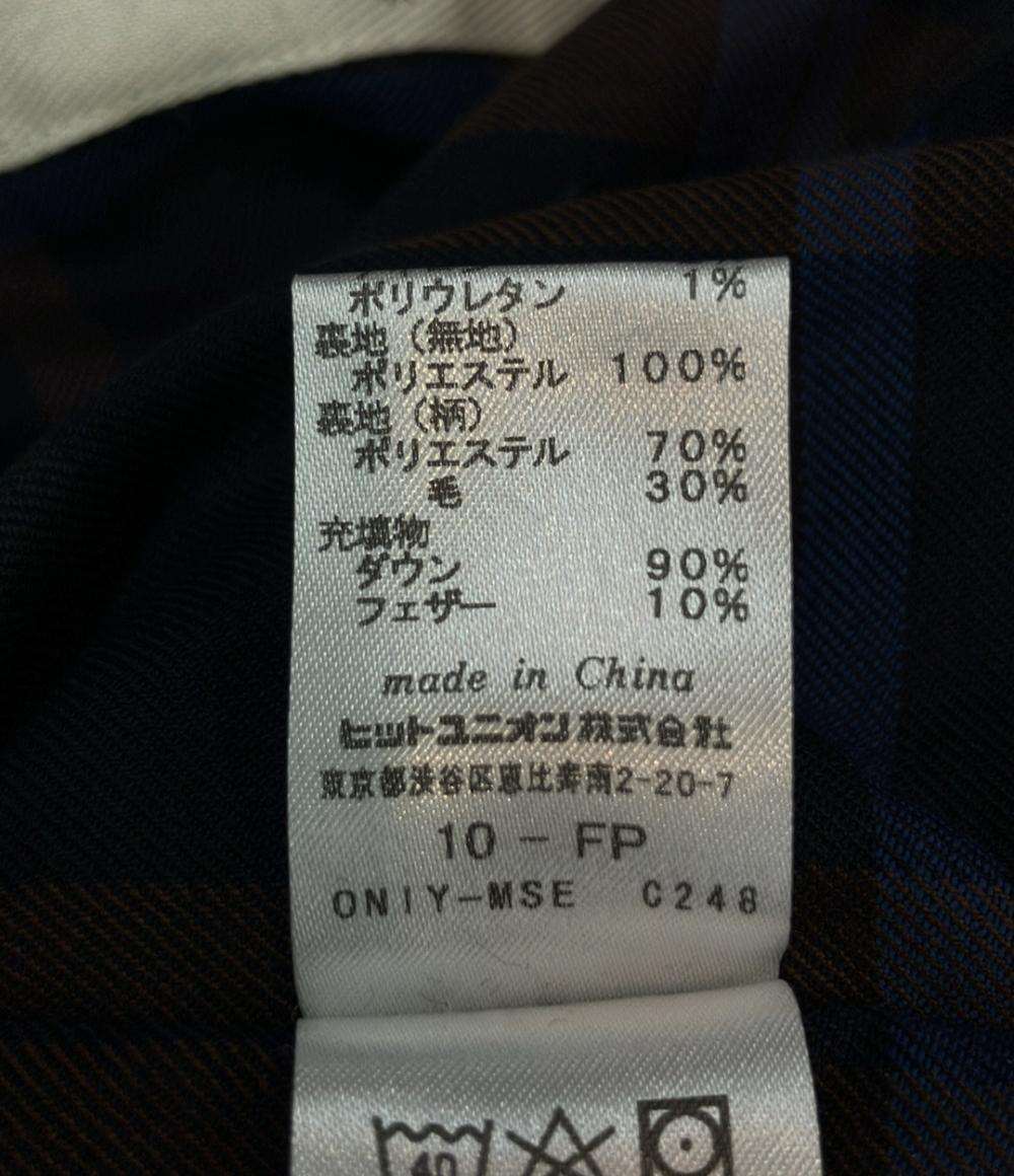 FRED PERRY ロングダウンコート パデッド ミリタリー 風 ローレルリース刺繍 ジップアップ スナップボタン F6304 メンズ SIZE UK10 (M)