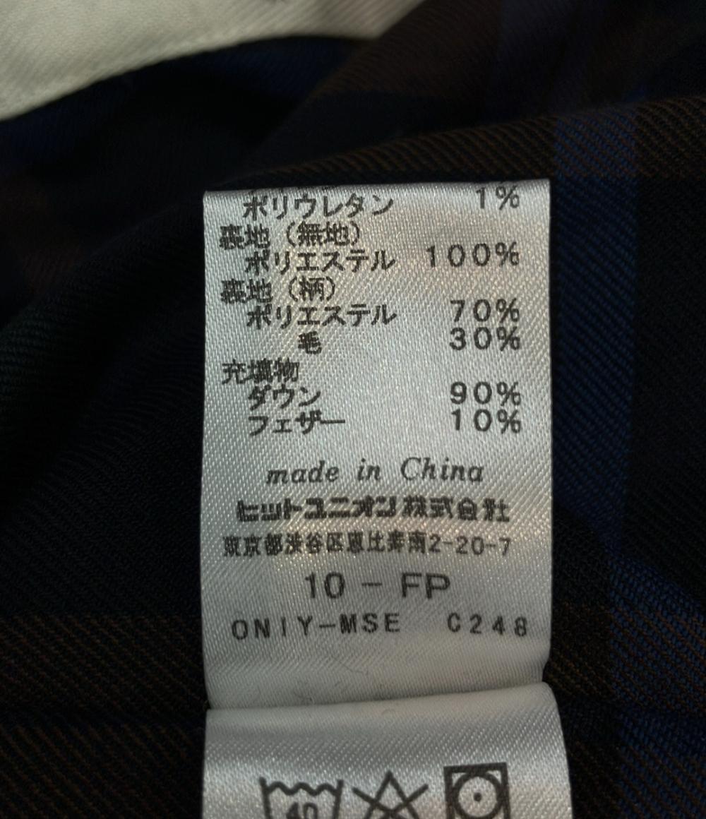 FRED PERRY ロングダウンコート パデッド ミリタリー 風 ローレルリース刺繍 ジップアップ スナップボタン F6304 メンズ SIZE UK10 (M)