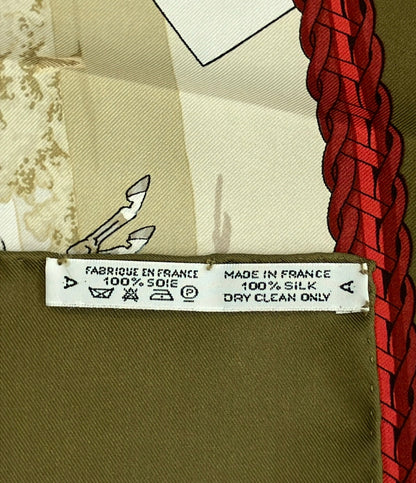 HERMES スカーフ カレ90 シルク100% レ・アリュール・ドゥ・シュヴァル レディース エルメス