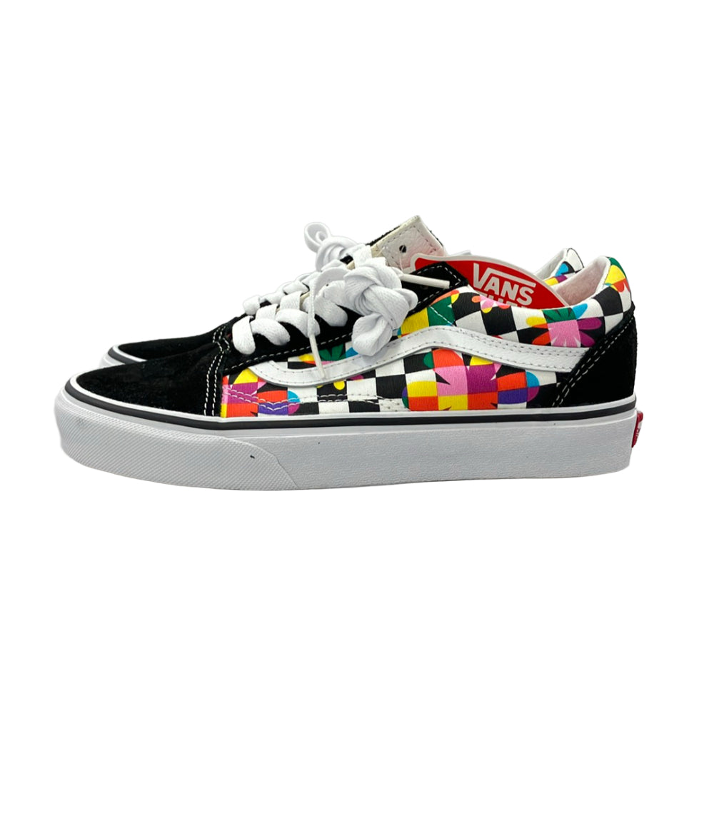 美品 VANS ローカットスニーカー Old Skool フローラル チェッカーボード レディース SIZE 22.5 (S) バンズ
