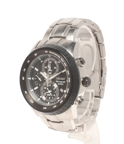 SEIKO 腕時計 クオーツ ブラック 7T62-0HL0 メンズ セイコー