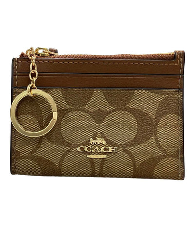 COACH コインケース パスケース キーリング付き キャンバス シグネチャー F88208 レディース コーチ