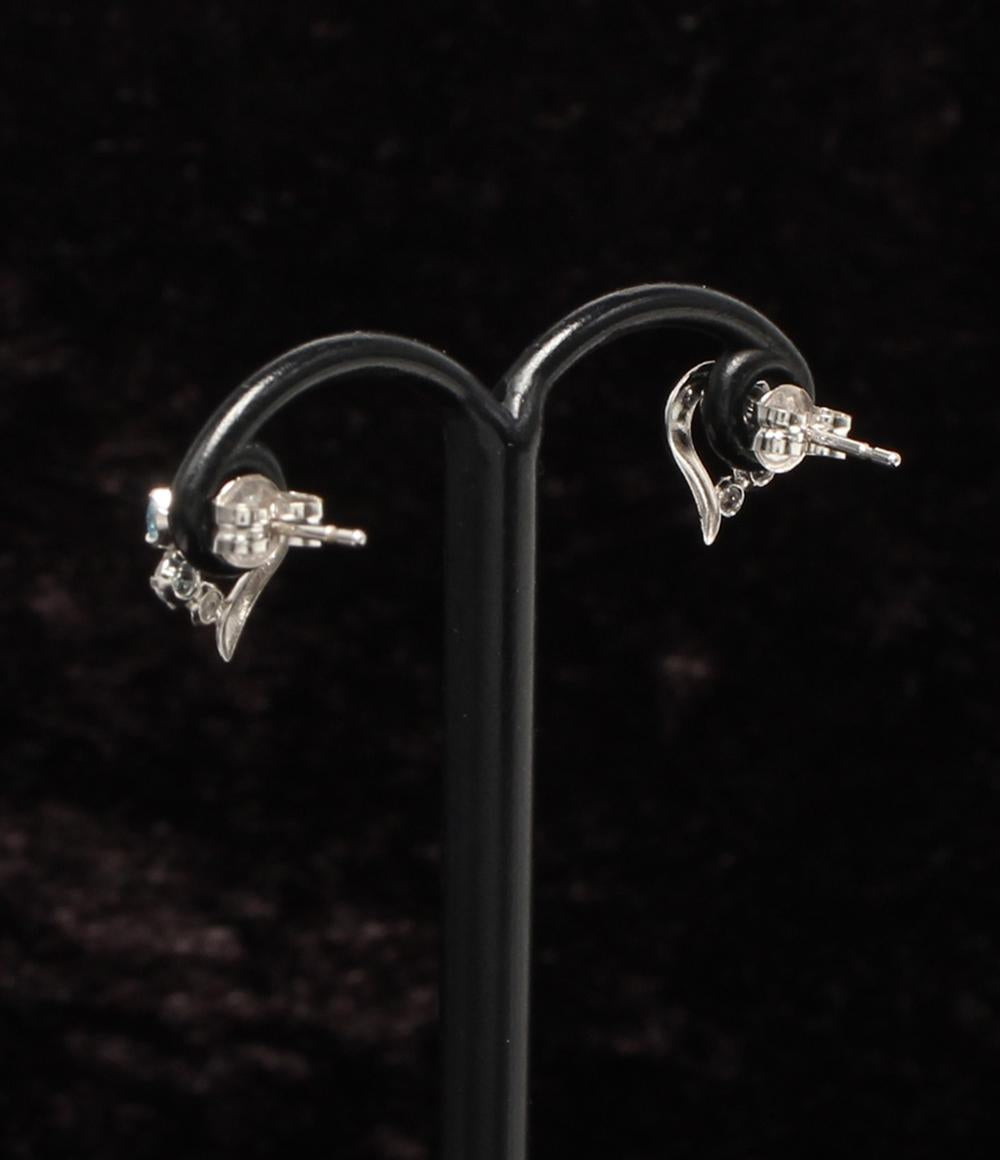 美品 カナルヨンドシー ピアス K10 ブルートパーズ ハートモチーフ レディース canal4℃