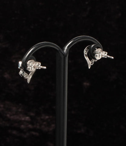 美品 カナルヨンドシー ピアス K10 ブルートパーズ ハートモチーフ レディース canal4℃