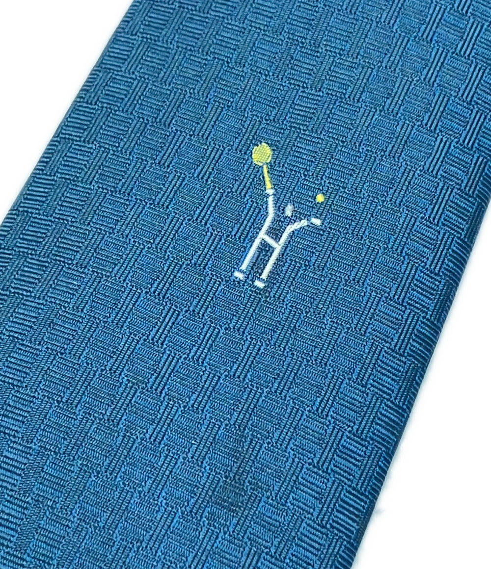 HERMES ネクタイ シルク100% テニス メンズ エルメス