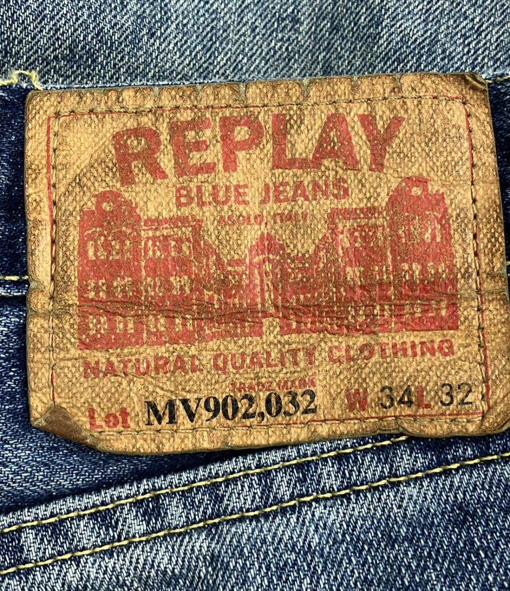 リプレイ ダメージデニムパンツ ボタンフライ メンズ SIZE 34 (S) REPLAY