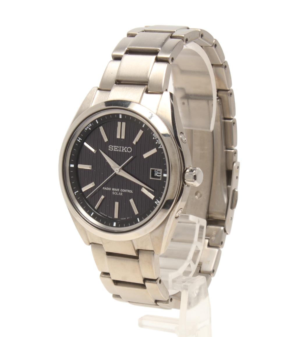 SEIKO 腕時計 ブライツ BRIGHTZ ソーラー ブラック 7B24-0BH0 メンズ