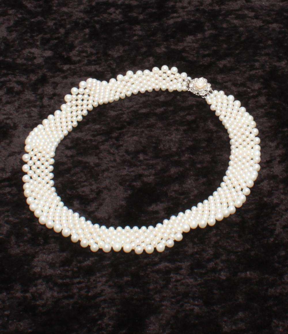 チョーカー ネックレス SV パール レディース