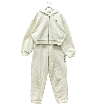 CRONOS セットアップ スウェット パーカー WOMEN NEUTRAL TONE HEAVYWEIGHT ZIP HOODIE W11-PK-2557MO レディース SIZE L クロノス