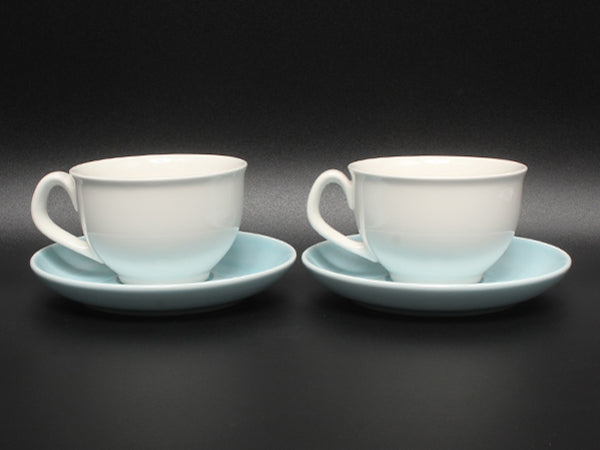 美品 Royal Copenhagen カップ＆ソーサー 2客セット ペア ニューシグネチャー ブルー ロイヤルコペンハーゲン