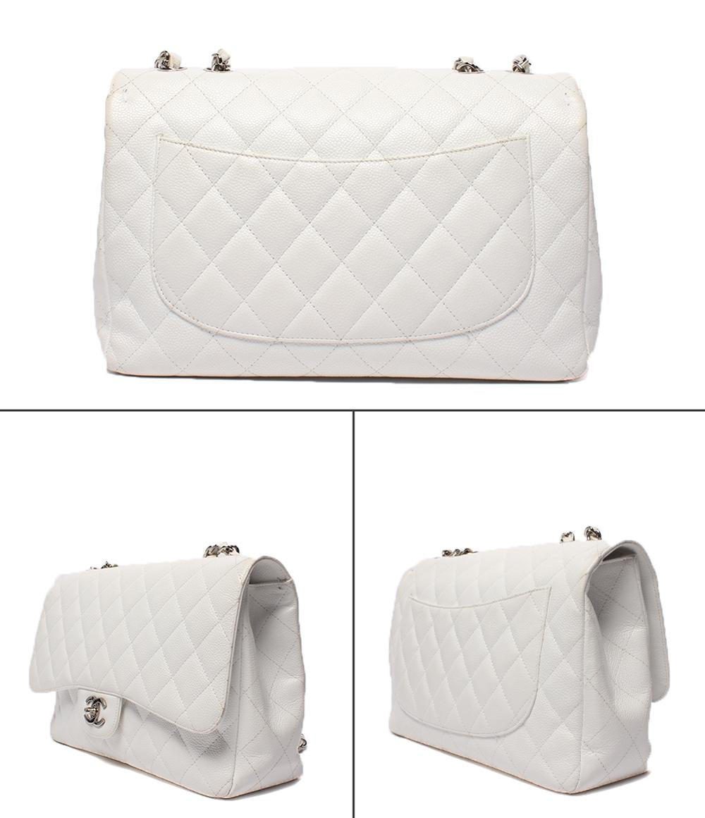 シャネル チェーンショルダーバッグ シルバー金具 ダブルチェーン キャビアスキン デカマトラッセ 30 レディース CHANEL