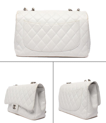 シャネル チェーンショルダーバッグ シルバー金具 ダブルチェーン キャビアスキン デカマトラッセ 30 レディース CHANEL