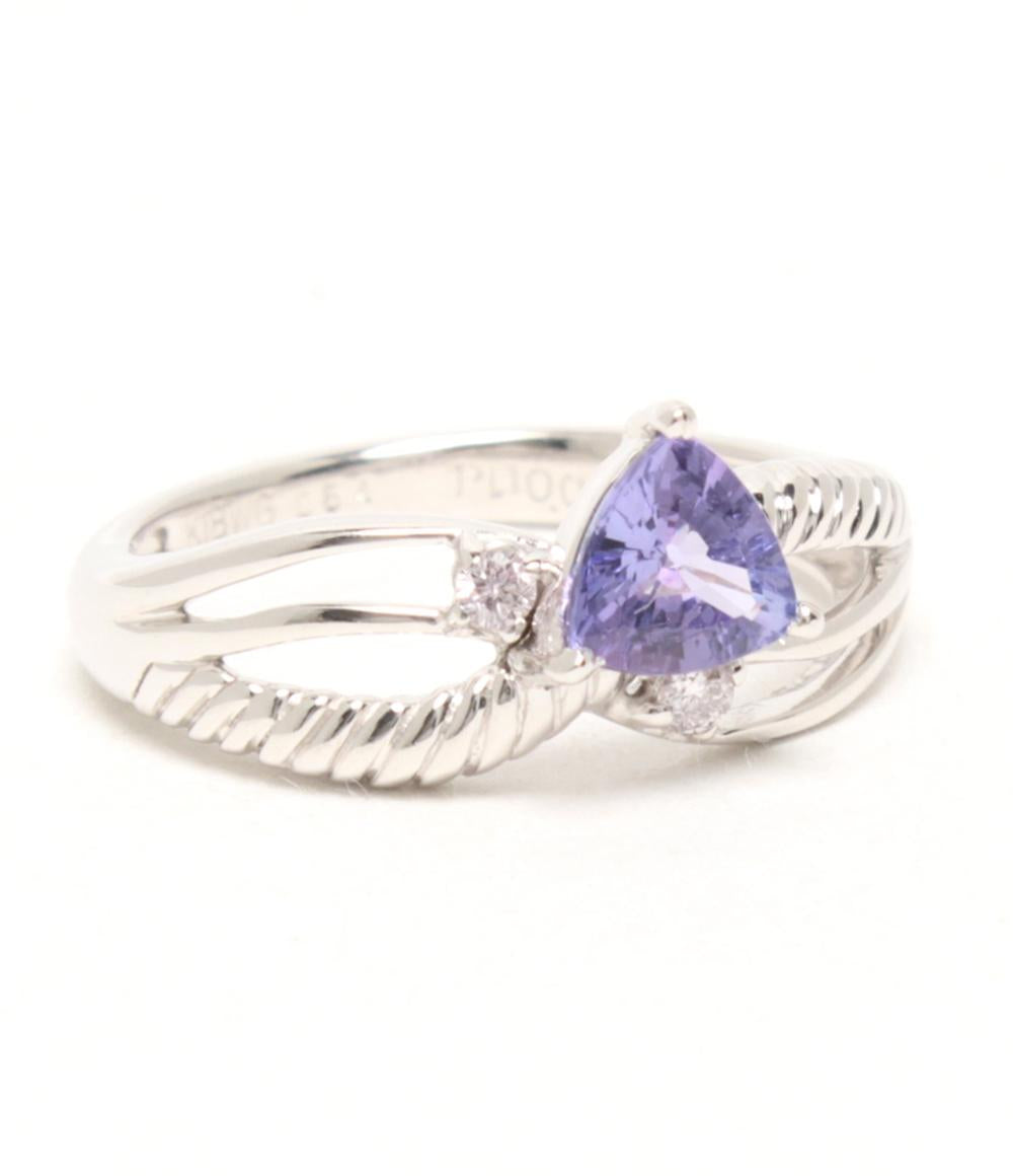 美品 リング 指輪 K18WG タンザナイト 0.64ct ピンクダイヤ 0.05ct レディース SIZE 11号