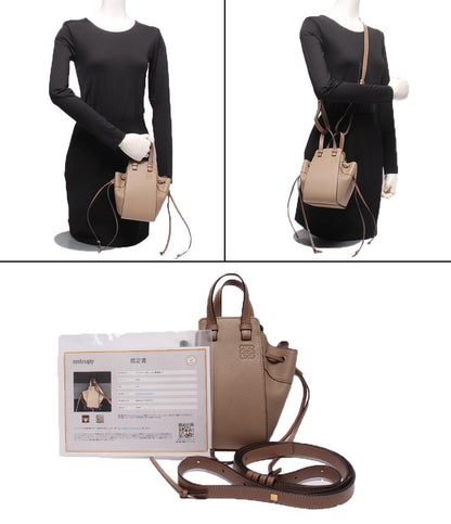 LOEWE 2wayハンドバッグ ショルダーバッグ 斜め掛け ドローストリングバッグ ミニ ハンモック レディース ロエベ
