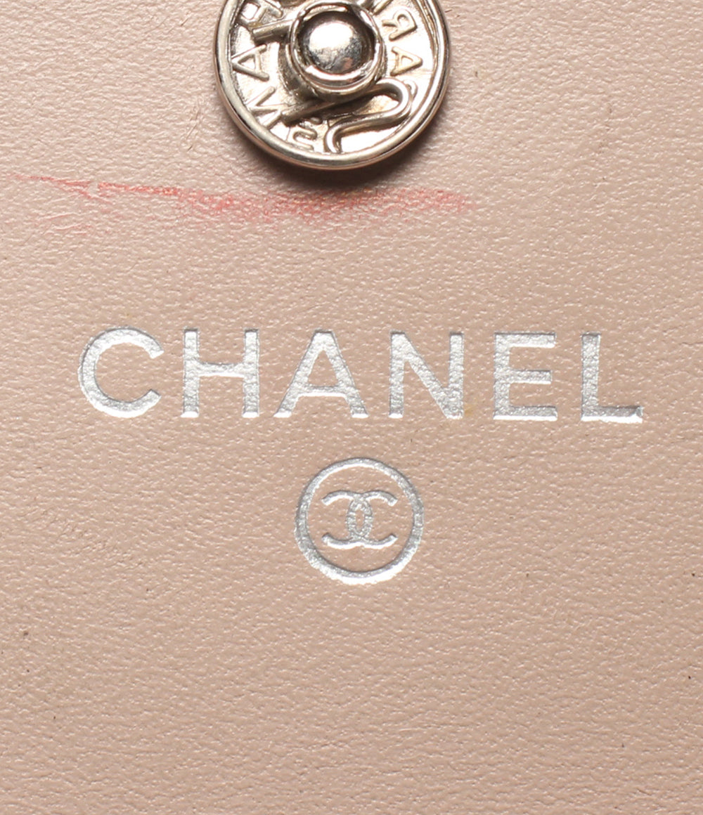 訳あり CHANEL 長財布 シルバー金具 マトラッセ キャビアスキン レディース シャネル
