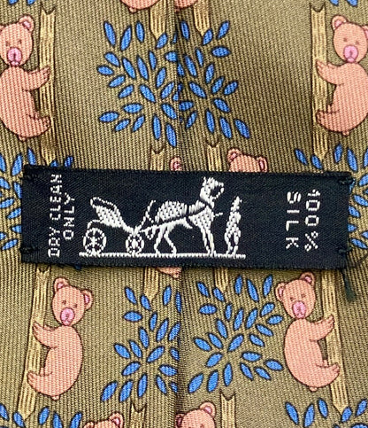 HERMES ネクタイ シルク100% メンズ エルメス