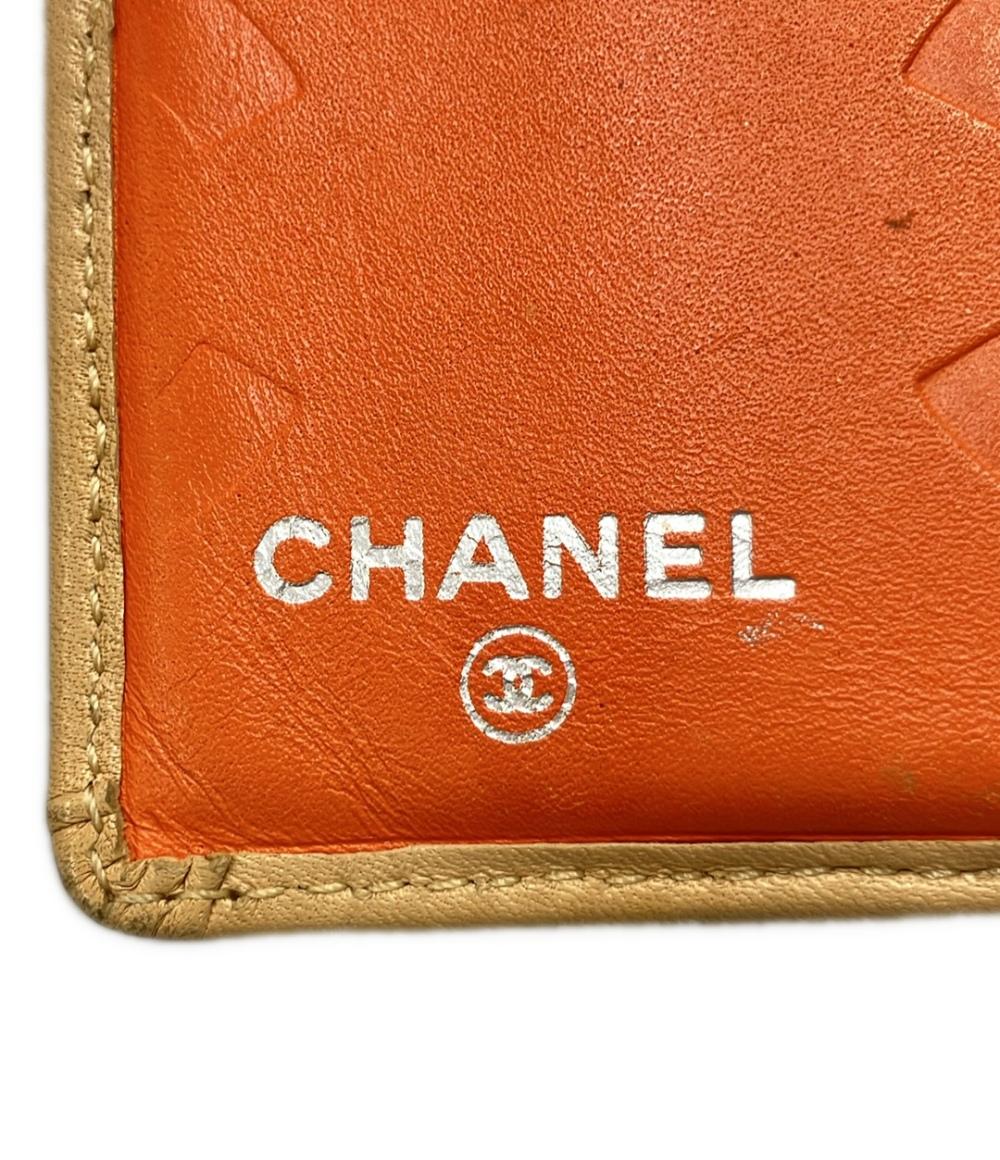 CHANEL 二つ折り財布 シルバー金具 10番台 カンボン レディース シャネル