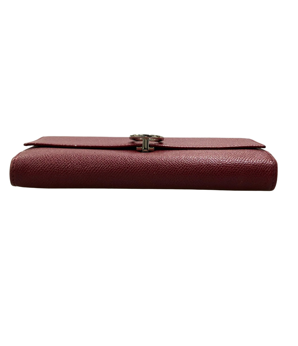 BVLGARI ダブルホック 二つ折り長財布 レザー レディース ブルガリ