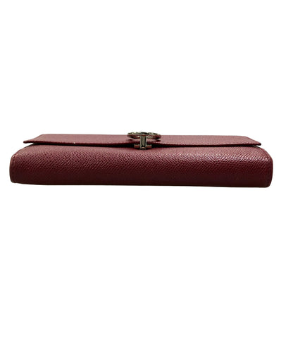 BVLGARI ダブルホック 二つ折り長財布 レザー レディース ブルガリ