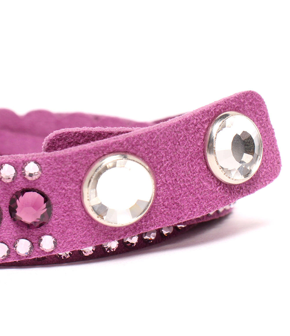 美品 SWAROVSKI ブレスレット 5201123 Slake Purple Dot レディース スワロフスキー