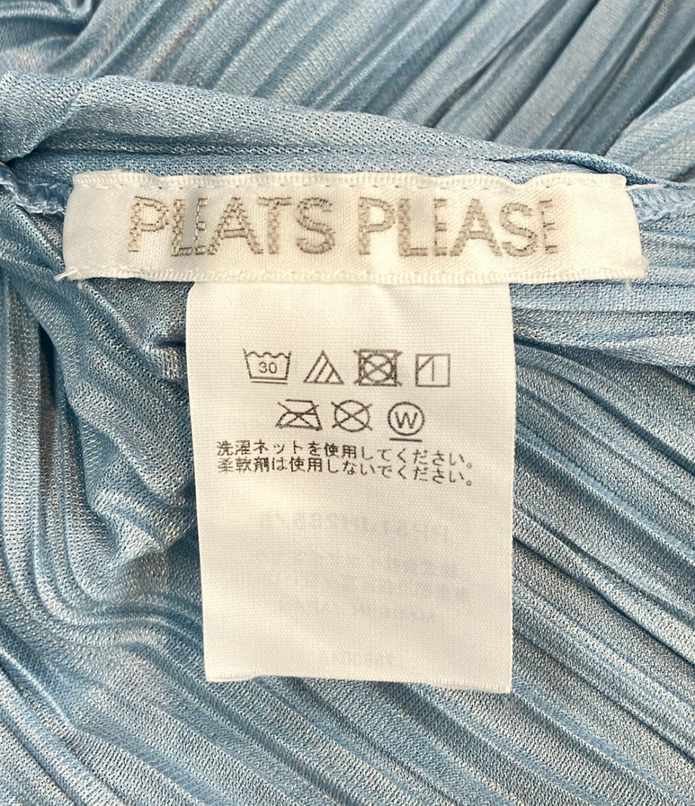 美品 PLEATS PLEASE メロウプリーツ 五分袖 ロングワンピース レディース SIZE 5 プリーツプリーズ