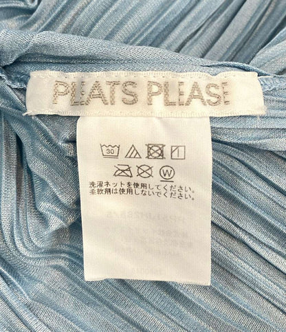 美品 PLEATS PLEASE メロウプリーツ 五分袖 ロングワンピース レディース SIZE 5 プリーツプリーズ