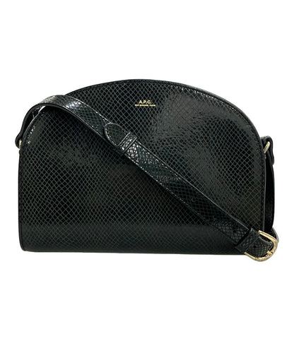 A.P.C. ショルダーバッグ 斜め掛け ハーフムーン レザー F61048 レディース アーペーセー