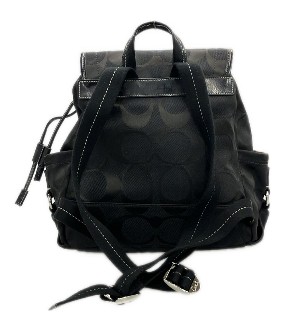 COACH リュック F16548 シグネチャー キャンバス 黒 COACH コーチ 美品 
