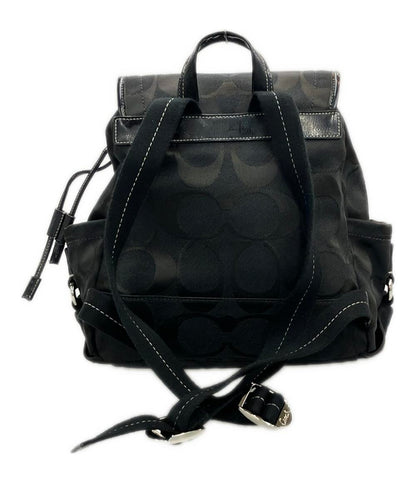 美品 コーチ リュック キャンバス エナメル シグネチャー F16548 レディース COACH