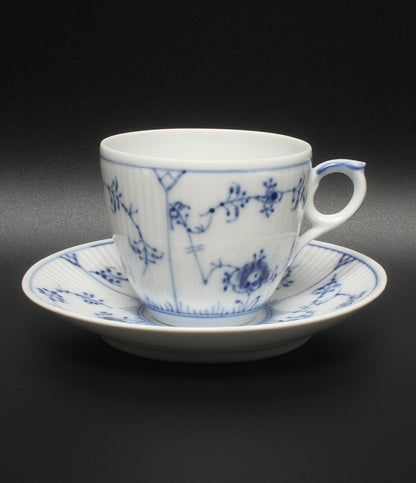 美品 Royal Copenhagen カップ＆ソーサー ブルーフルーテッド プレイン ロイヤルコペンハーゲン