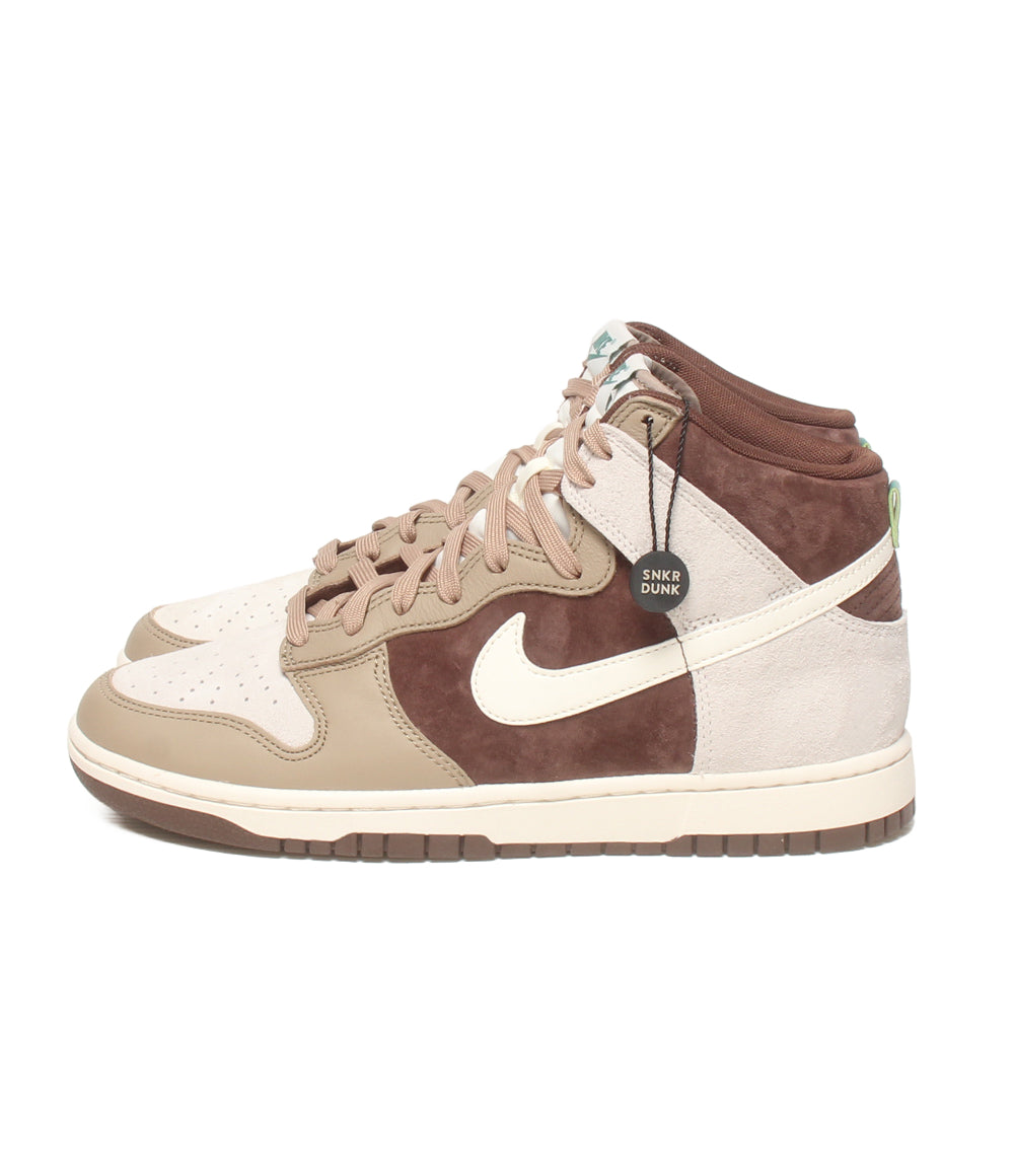 美品 NIKE ハイカットスニーカー ダンク ハイ レトロ プレミアム ライトチョコレート DH5348-100 メンズ SIZE 27.5 ナイキ